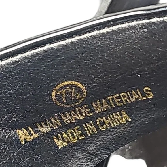 Liliana Platform Heels‎ Mules Criss Cross Open Toe Party Shoes Black 7.5 Nwot - Picture 8 of 9